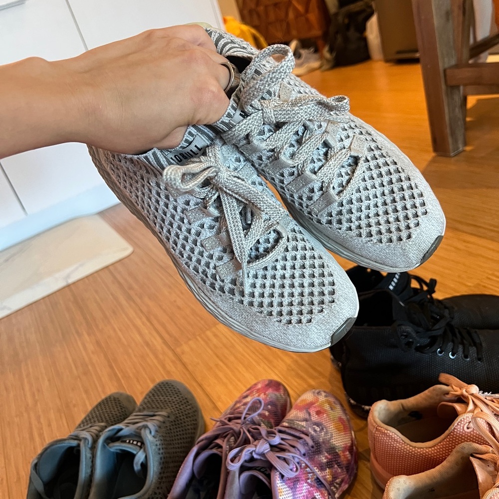 Gray Knit Sneakers